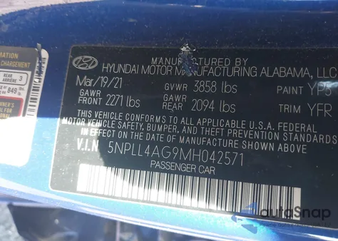 2021 Hyundai Elantra Se из США, поврежденный, VIN 5NPLL4AG9MH042571